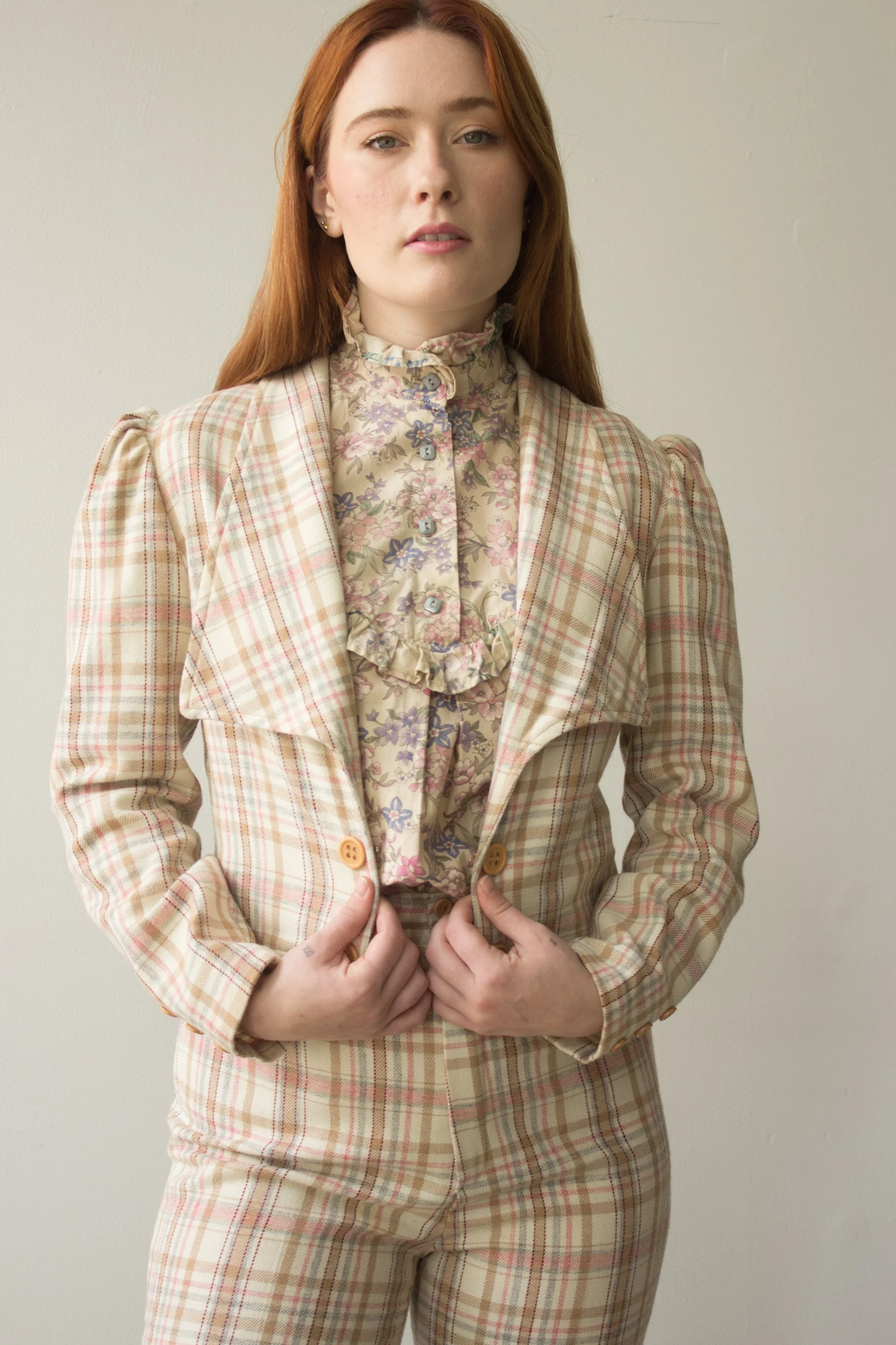 美品 PEPLUM by YOSHIKI HISHINUMA ニット柄プリーツ Peplum By Yoshiki Hishinuma Green Crinkle Top With Midi